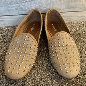 Anthropologie Matiko LANA Studded Flats Beige size 6